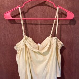 PacSun Soft Yellow Crop Top